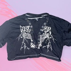 Punk V-Neck Crop Top